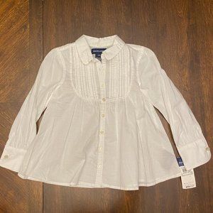 Ralph Lauren 4 4T White Button Blouse NWT